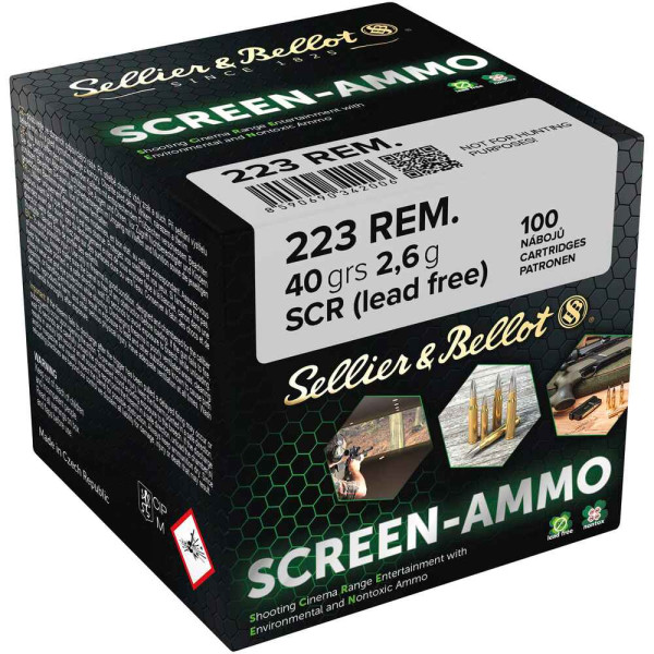 Sellier & Bellot - 40grs Screen-Ammo 100STK - .223Rem.