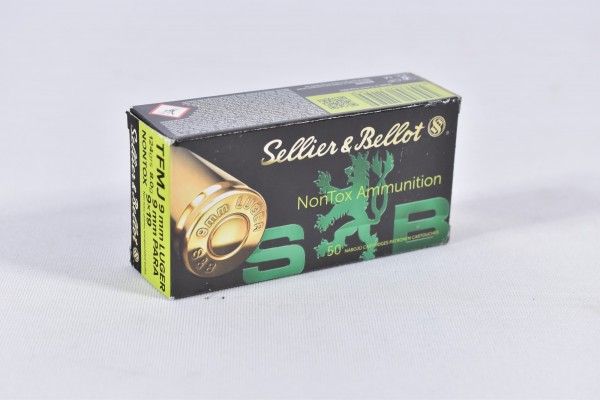Munition bleihaltig Sellier & Bellot 124grs TFMJ NON-TOX 50STK 9mmLuger