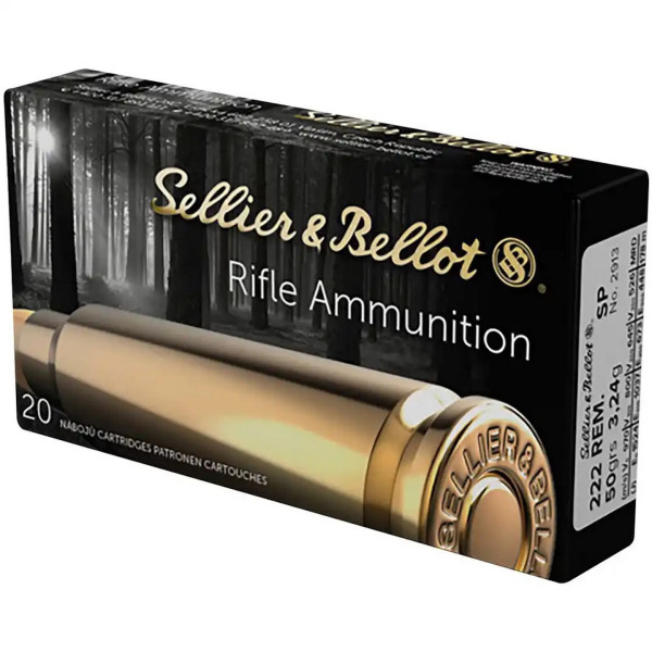 Sellier & Bellot - 50grs SP 20STK - .222Rem