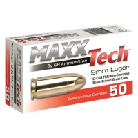 MaxxTech - 124grs FMJ 50STK - 9mmLuger