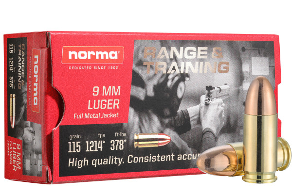 Norma - 115grs FMJ 50STK - 9mmLuger