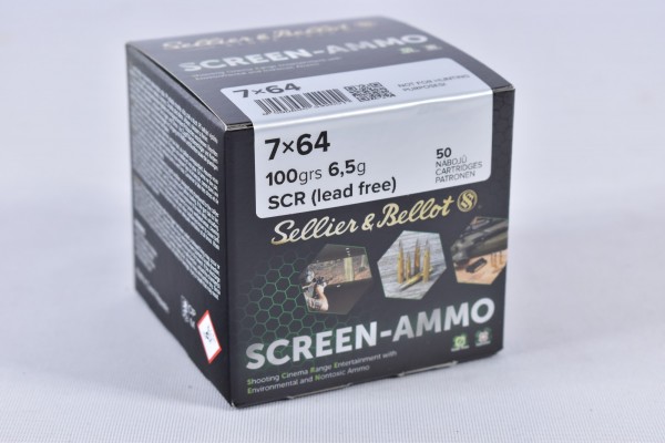 Munition bleifrei Sellier & Bellot 100grs Screen-Ammo 50STK 7x64