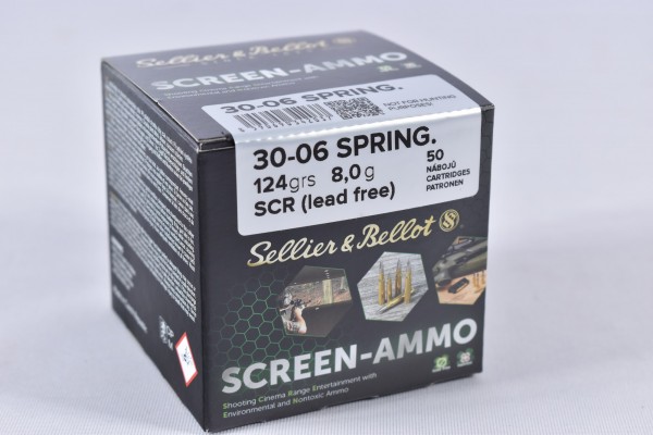 Munition bleifrei Sellier & Bellot 124grs Screen-Ammo 50STK .30-06Spring.