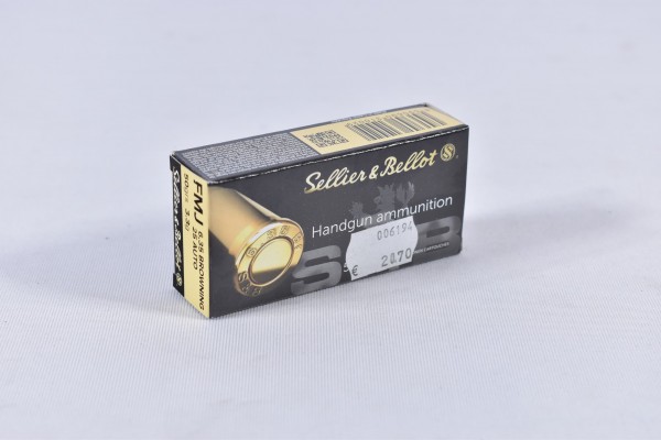 Munition bleihaltig Sellier & Bellot 50grs FMJ 50STK 6,35mmBrow.