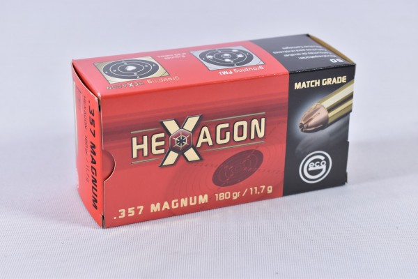 Munition bleihaltig Geco 180grs Hexagon 50STK .357Mag