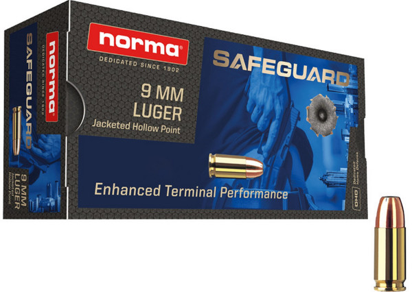 Norma - 124grs Safeguard JHP 50STK - 9mmLuger