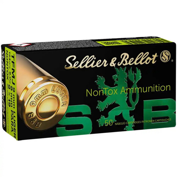 Sellier & Bellot - 124grs TFMJ NON-TOX 50STK - 9mmLuger