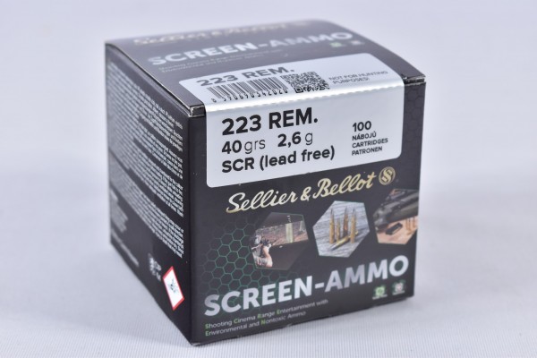 Munition bleifrei Sellier & Bellot 40grs Screen-Ammo 100STK .223Rem.