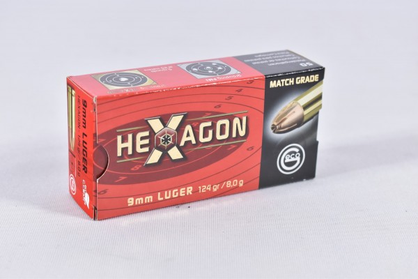 Munition bleihaltig Geco 124grs HEXAGON 50STK 9mmLuger