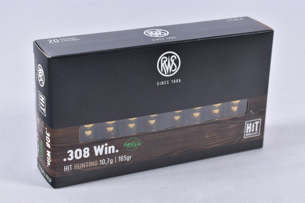 Munition bleifrei RWS 165grs HIT 20STK .308Win