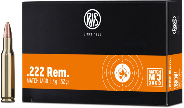 RWS .222 Rem Match Jagd 52grs / 3