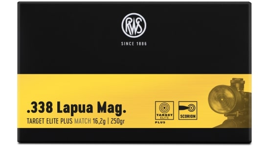RWS .338 LapuaMag Target Elite Plus 250grs / 16